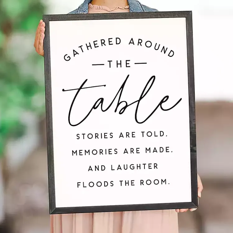 Wall Quotes & Signs-Kirklands Home Around the Table Framed Wall Plaque