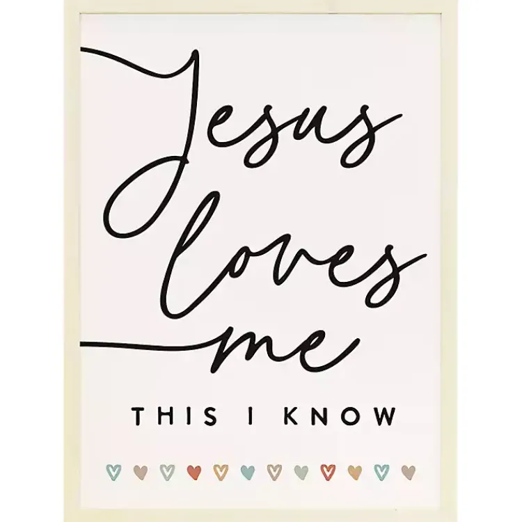 Wall Quotes & Signs-Kirklands Home Jesus Loves Me Wood Wall Plaque