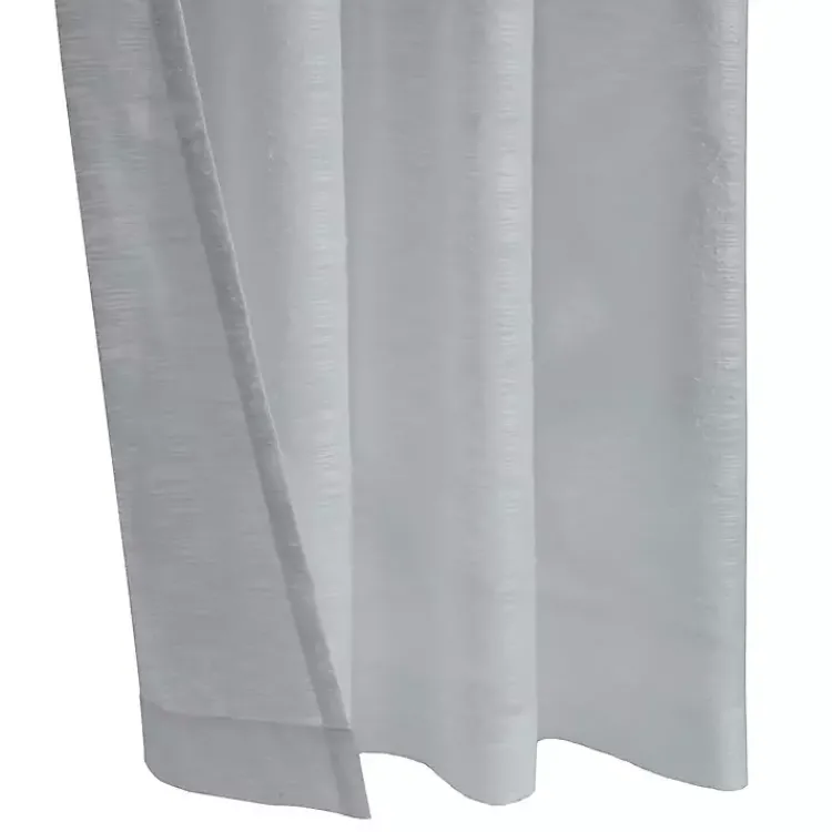 Curtains & Drapes-Kirklands Home Boucle Sheer Single Curtain Panel, 63 in. Gray