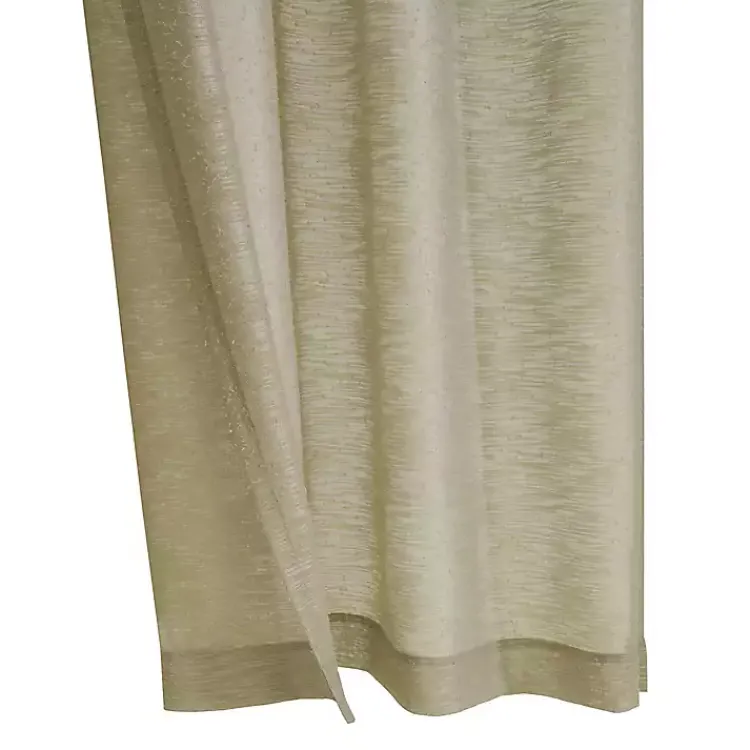 Curtains & Drapes-Kirklands Home Boucle Sheer Single Curtain Panel, 63 in. Tan