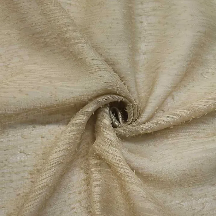 Curtains & Drapes-Kirklands Home Boucle Sheer Single Curtain Panel, 63 in. Tan