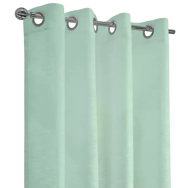 Curtains & Drapes-Kirklands Home Seafoam Boucle Sheer Curtain Panel, 84 in. Green