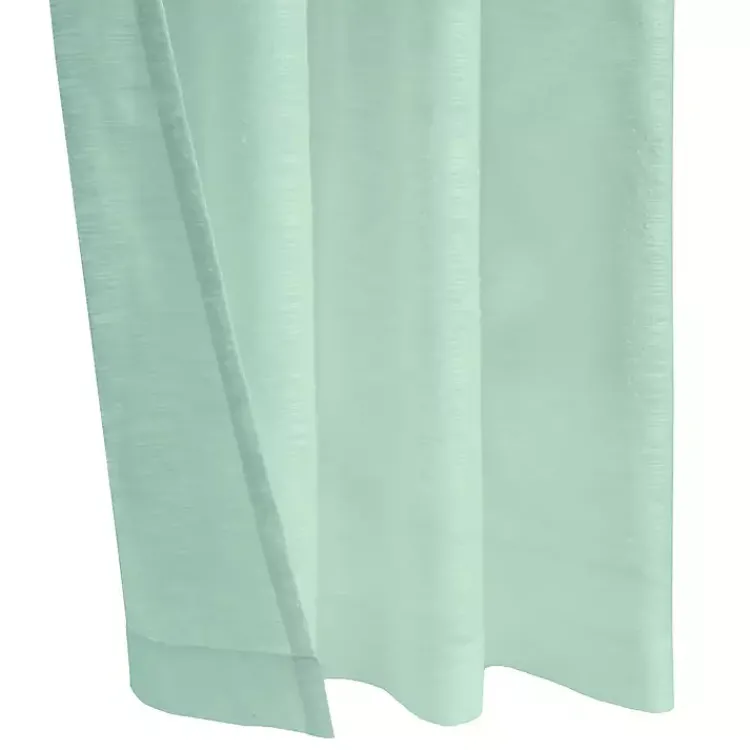Curtains & Drapes-Kirklands Home Seafoam Boucle Sheer Curtain Panel, 84 in. Green