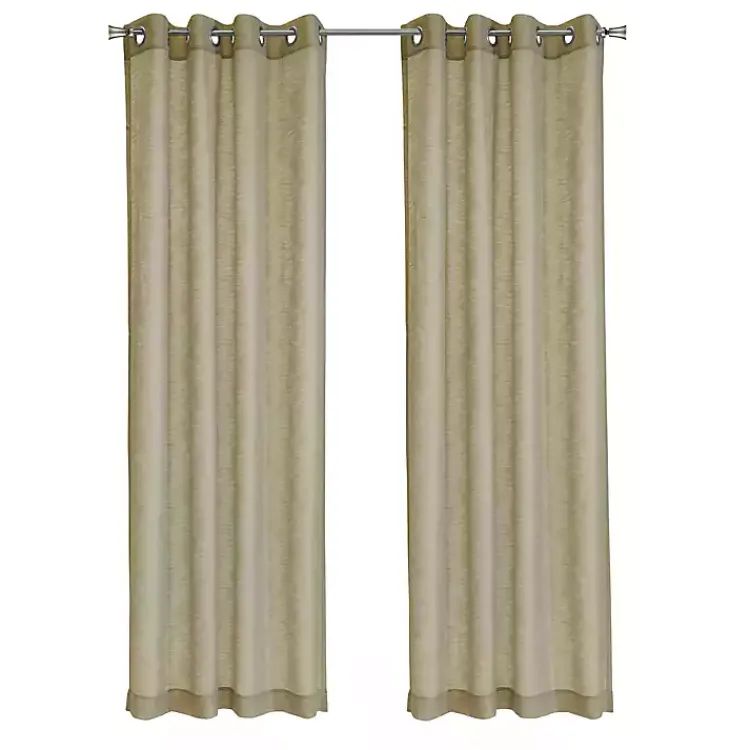 Curtains & Drapes-Kirklands Home Boucle Sheer Single Curtain Panel, 84 in. Tan