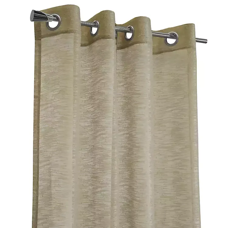 Curtains & Drapes-Kirklands Home Boucle Sheer Single Curtain Panel, 108 in. Tan