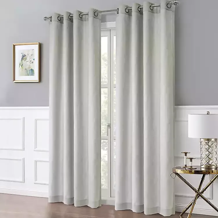 Curtains & Drapes-Kirklands Home Corsica Curtain Panel, 95 in. Gray