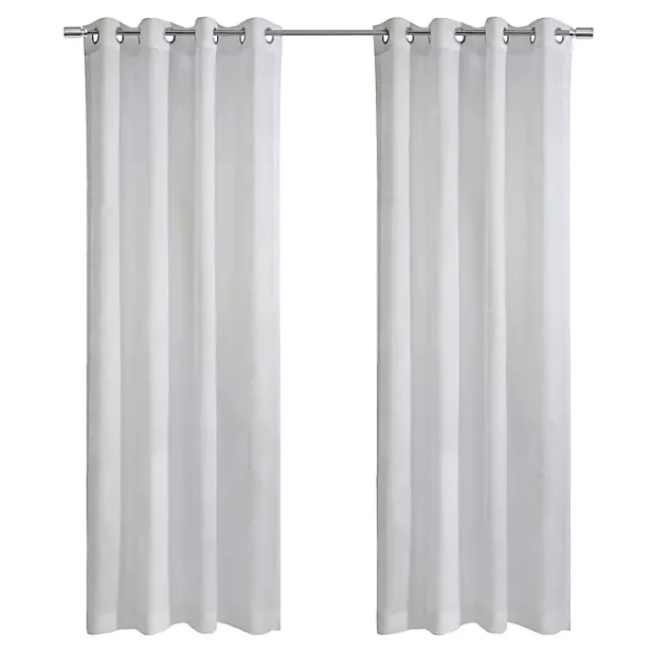 Curtains & Drapes-Kirklands Home Diamond Sheer Curtain Panel, 95 in. White
