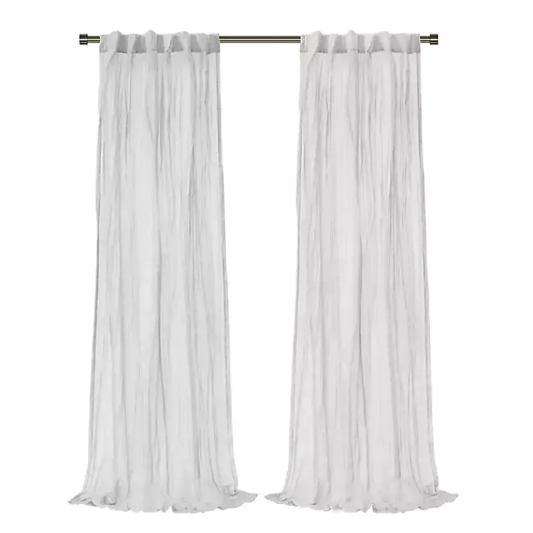 Curtains & Drapes-Kirklands Home Paloma Curtain Panel, 95 in. White