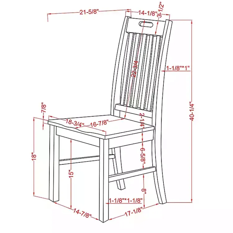 Dining Chairs-Kirklands Home Antique Slatted Back Dining Chairs, Set of 2 White
