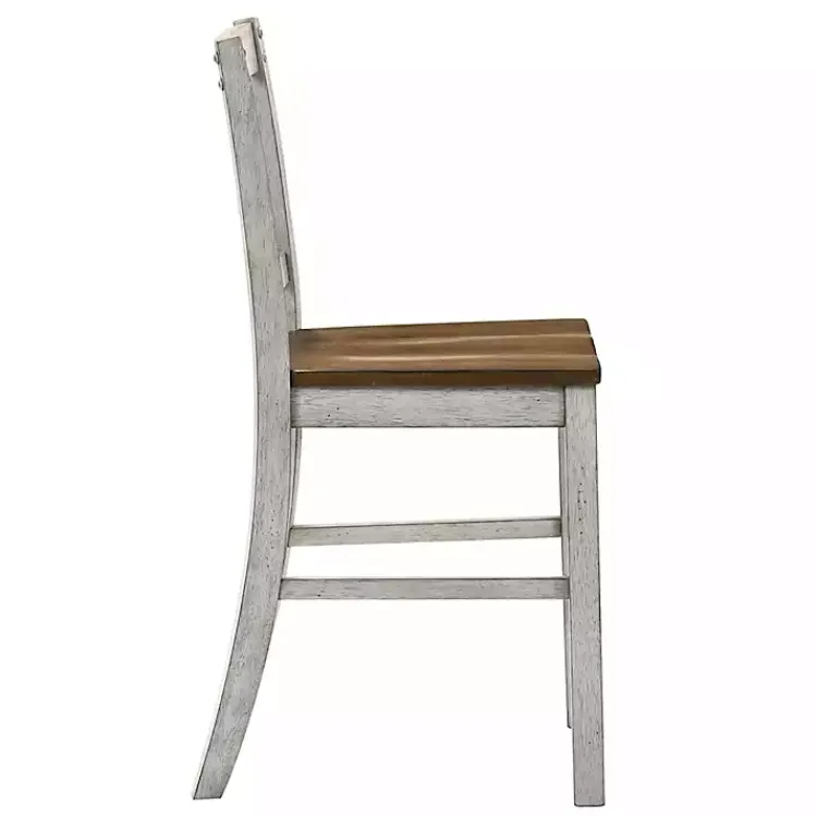 Bar Stools & Counter Height Stools-Kirklands Home Antique White & Dark Brown 2-pc. Counter Stool Set