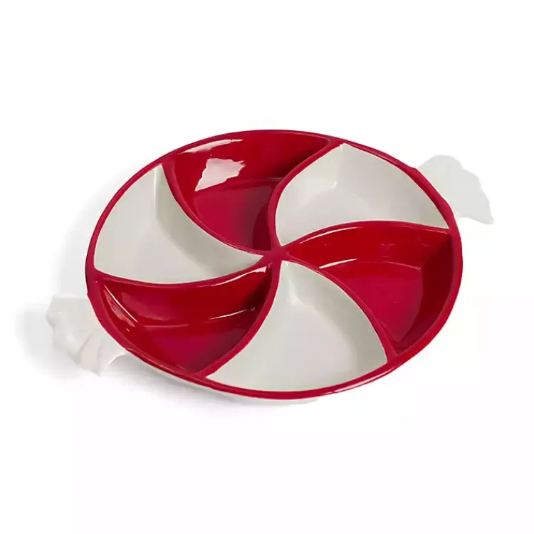 Serving & Entertaining-Kirklands Home Candy Cane Ceramic Serving Platter