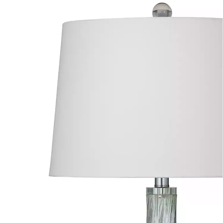 Table Lamps-Kirklands Home Seafoam Green Teardrop Table Lamp White