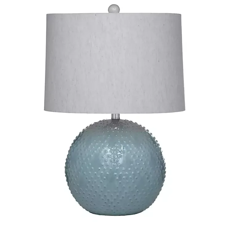 Table Lamps-Kirklands Home Blue Beaded Globe Table Lamp Gray