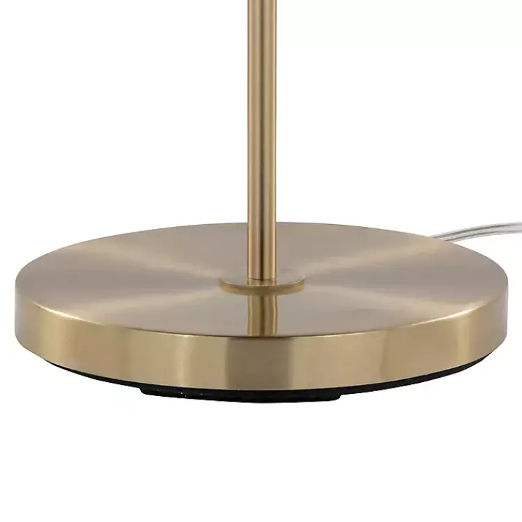 Floor Lamps-Kirklands Home Arch Metro Glass Globe Floor Lamp Gold