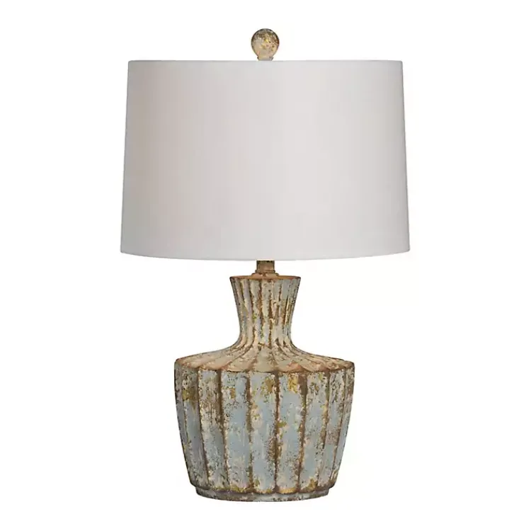 Table Lamps-Kirklands Home Pastel Blue Jada Table Lamp White