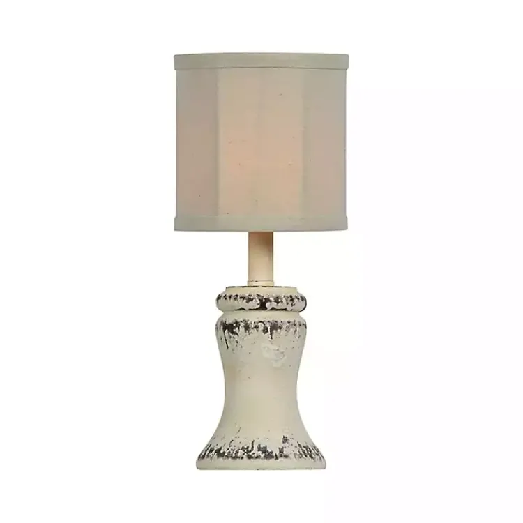 Table Lamps-Kirklands Home Antique Cream Bella Mini Lamps, Set of 2 White