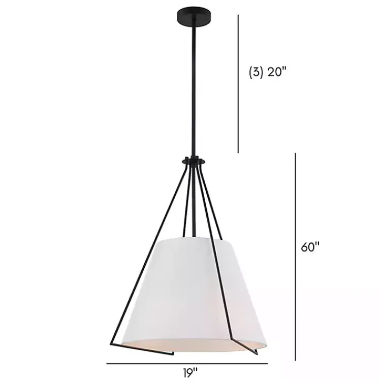 Chandeliers & Pendant Lighting-Kirklands Home Black Metal Madeline Pendant Light
