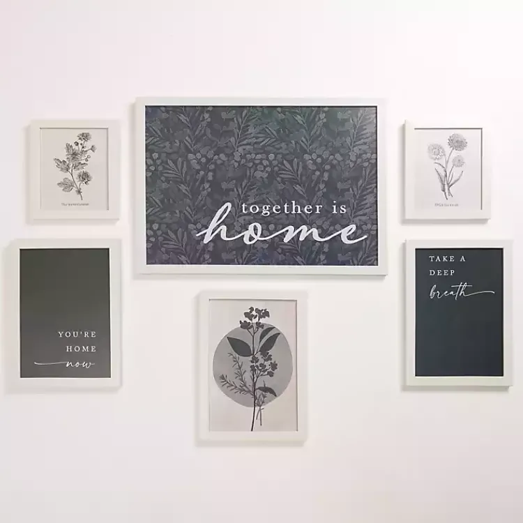 Framed Art-Kirklands Home Blue and White Framed Art 6-pc. Gallery Set