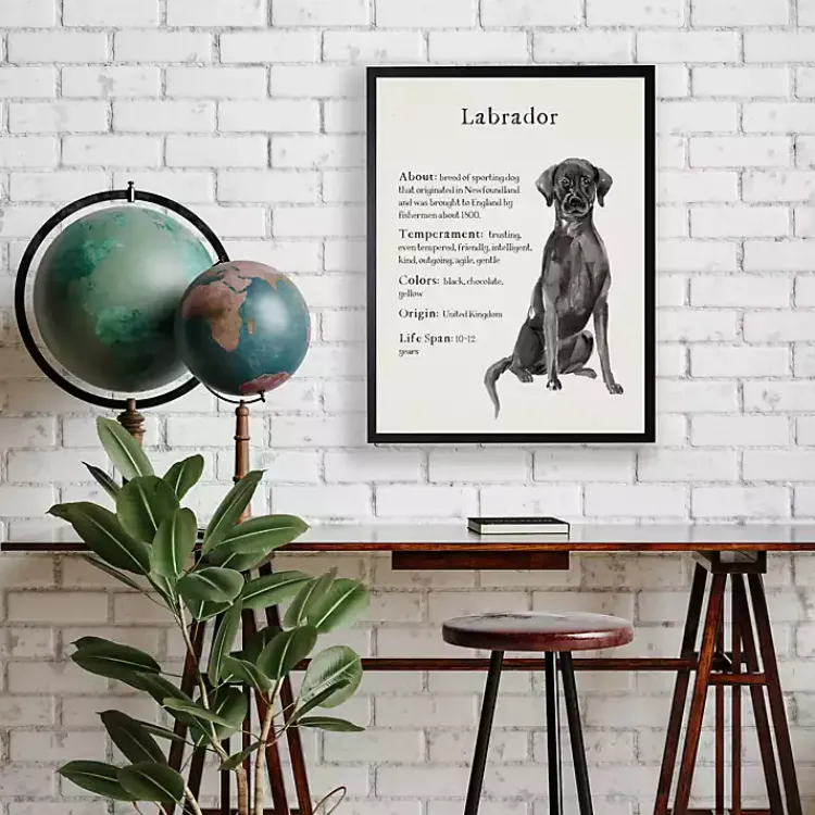 Wall Quotes & Signs-Kirklands Home Black Lab Facts Framed Wall Plaque