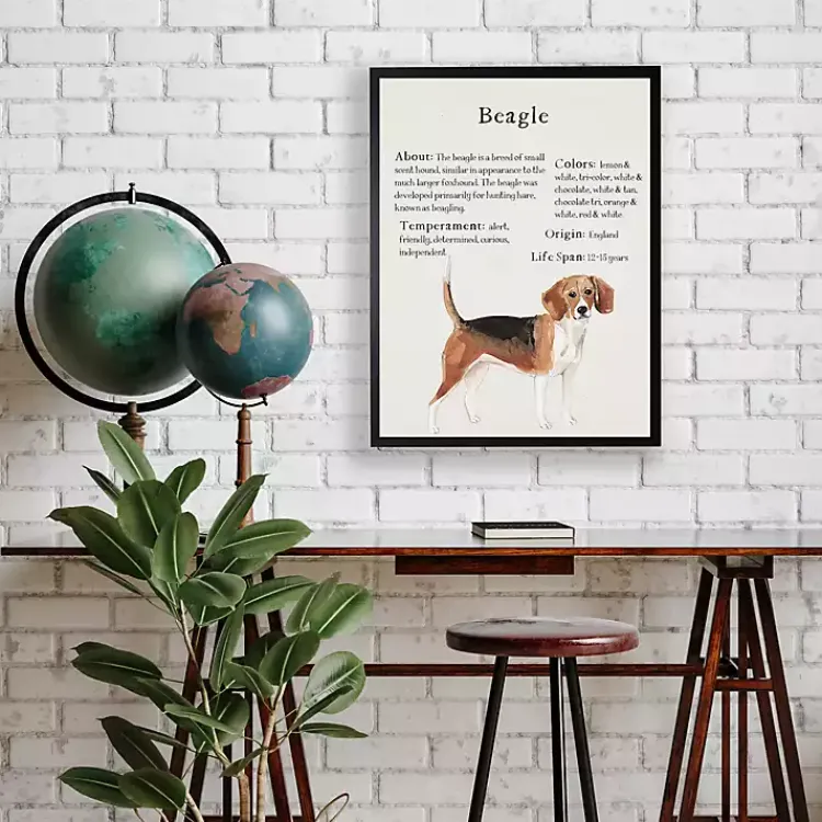 Wall Quotes & Signs-Kirklands Home Beagle Facts Framed Wall Plaque
