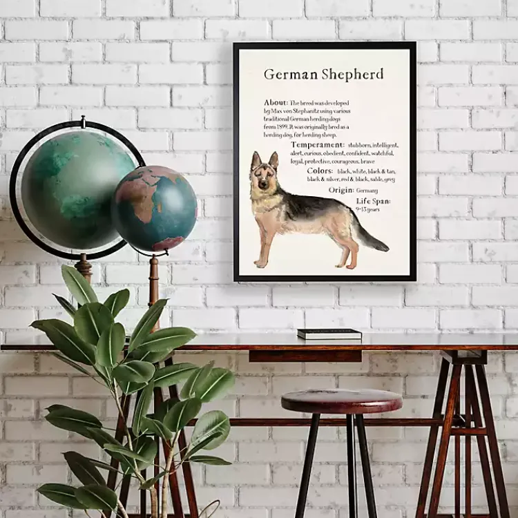 Wall Quotes & Signs-Kirklands Home German Shepherd Facts Framed Wall Plaque