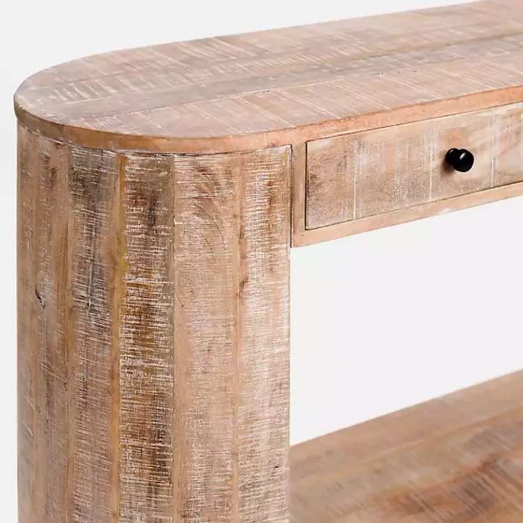 Console Tables-Kirklands Home Sawmark 2-Drawer Console Table Brown