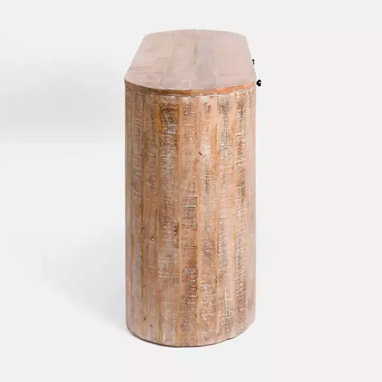 Console Tables-Kirklands Home Sawmark 2-Drawer Console Table Brown