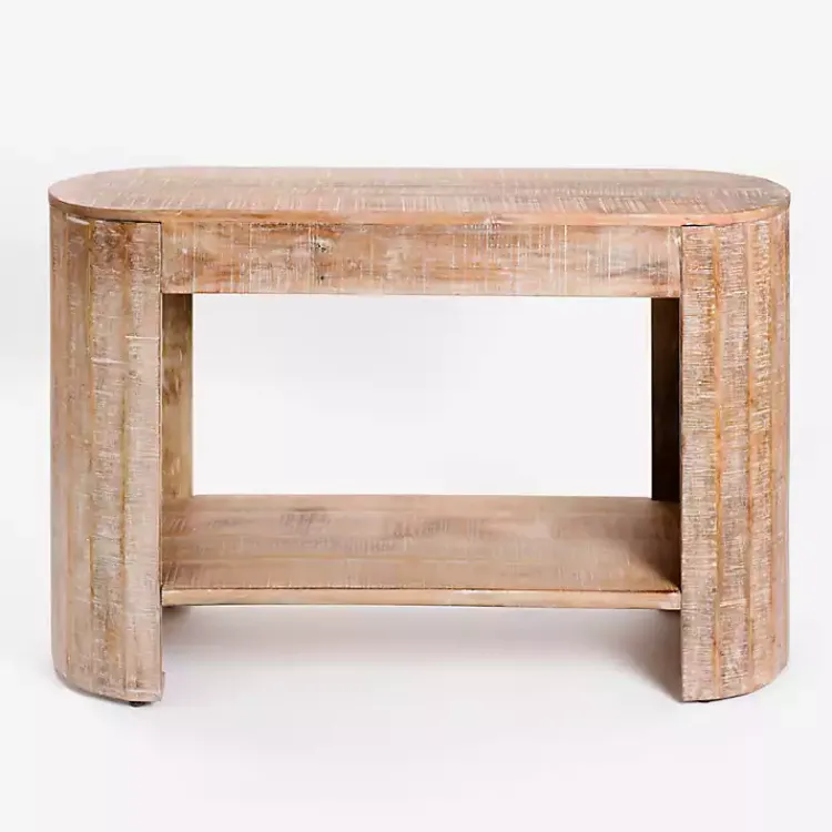 Console Tables-Kirklands Home Sawmark 2-Drawer Console Table Brown