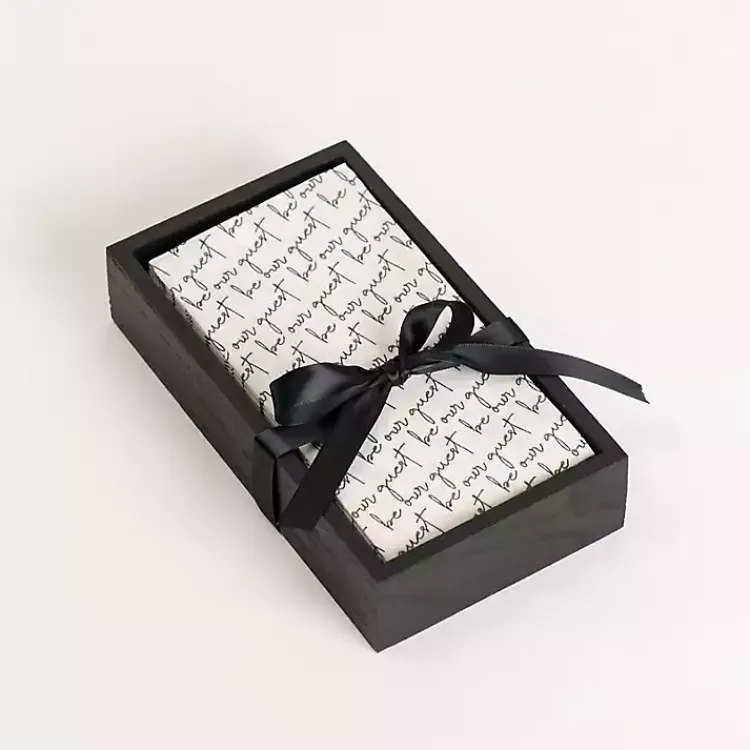 Table Linens-Kirklands Home Be Our Guest Napkin and Napkin Holder Set