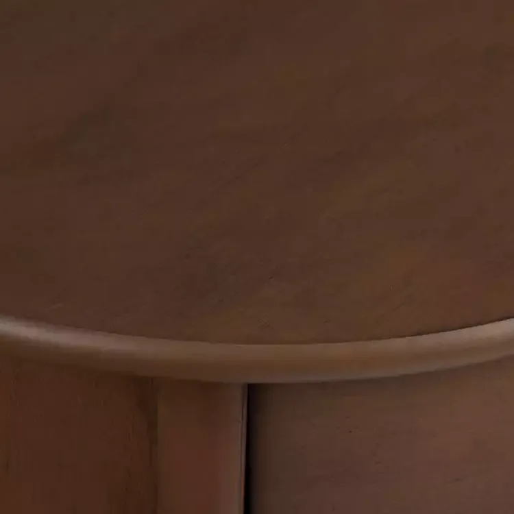 Accent & End Tables-Kirklands Home Round Beckly Accent Table Brown