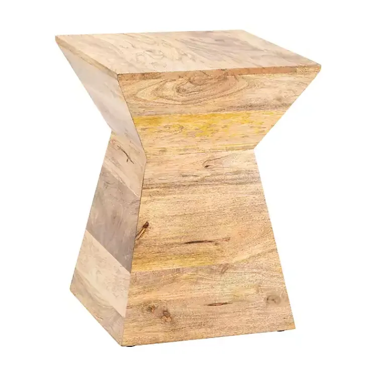 Accent & End Tables-Kirklands Home Mango Wood Nielsen Accent Table Tan