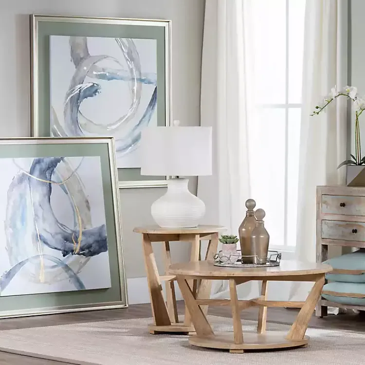 Accent & End Tables-Kirklands Home Natural Wood Angular Rory Accent Table Tan