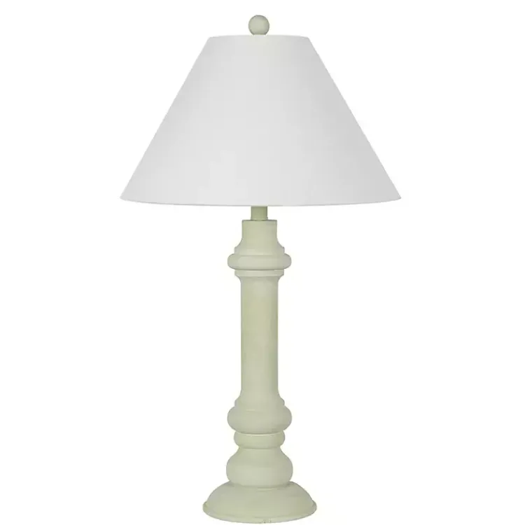 Table Lamps-Kirklands Home Pastel Green Coastal Ariel Table Lamps, Set of 2