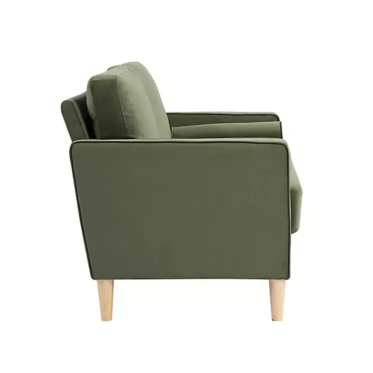 Sofas & Loveseats-Kirklands Home Olive Chelsea Modern Loveseat Green