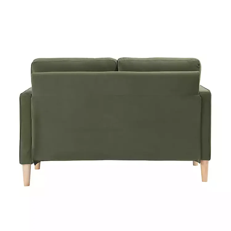 Sofas & Loveseats-Kirklands Home Olive Chelsea Modern Loveseat Green