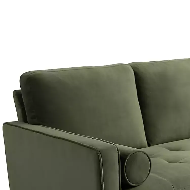 Sofas & Loveseats-Kirklands Home Olive Chelsea Modern Loveseat Green
