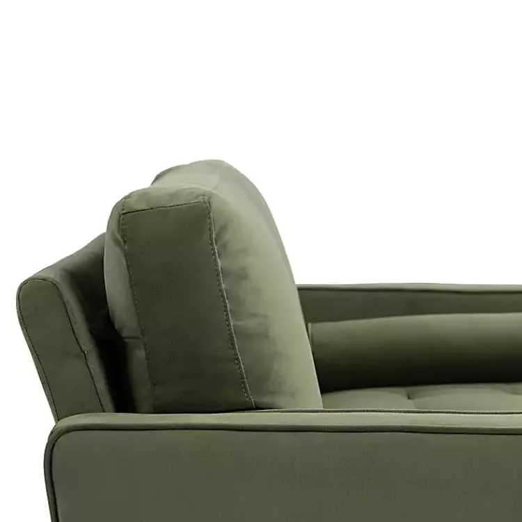 Sofas & Loveseats-Kirklands Home Olive Chelsea Modern Loveseat Green