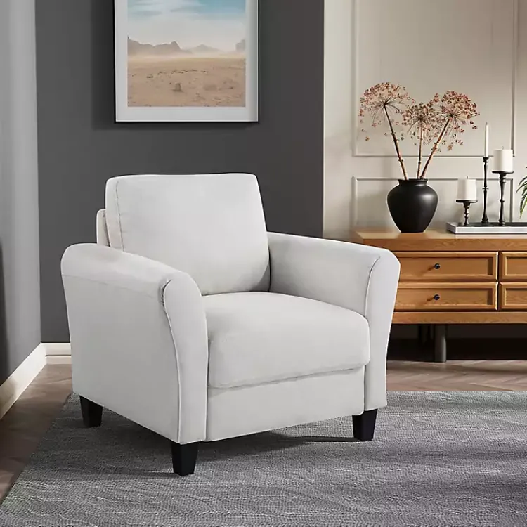 Accent Chairs-Kirklands Home Oyster Walter Accent Chair Ivory