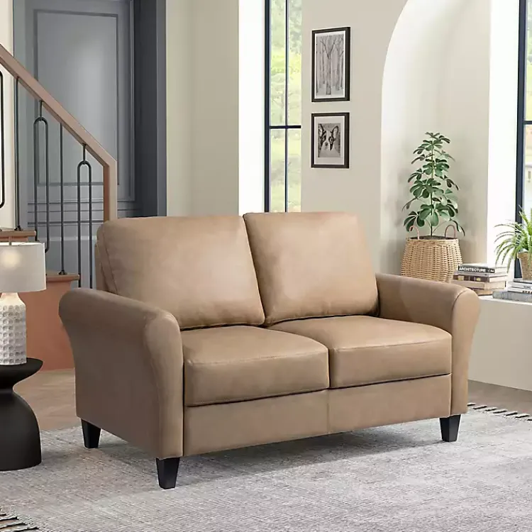 Sofas & Loveseats-Kirklands Home Light Walter Loveseat Brown