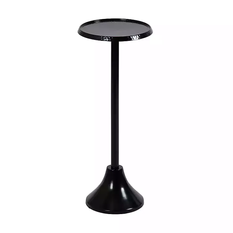Accent & End Tables-Kirklands Home Round Metal Layla Accent Table Black