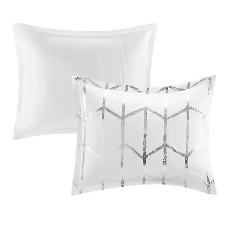 Comforters-Kirklands Home White Metallic 4-pc. Twin/Twin XL Comforter Set