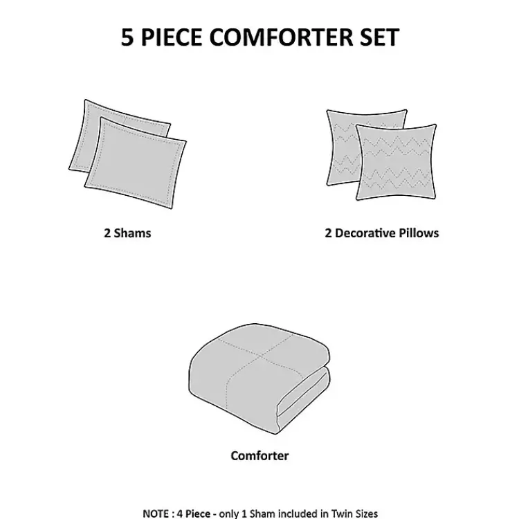 Comforters-Kirklands Home Orange Damask 4-pc. Twin/Twin XL Comforter Set