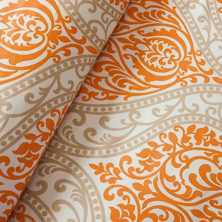 Comforters-Kirklands Home Orange Damask 5-pc. California King Comforter Set
