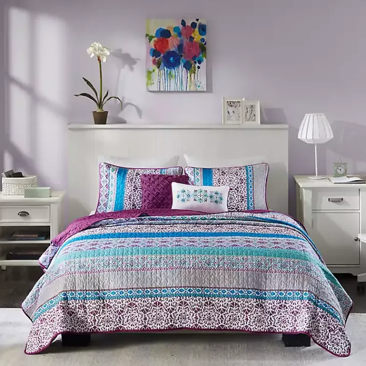 Quilts-Kirklands Home Adley Reversible Full/Queen 5-pc. Quilt Set