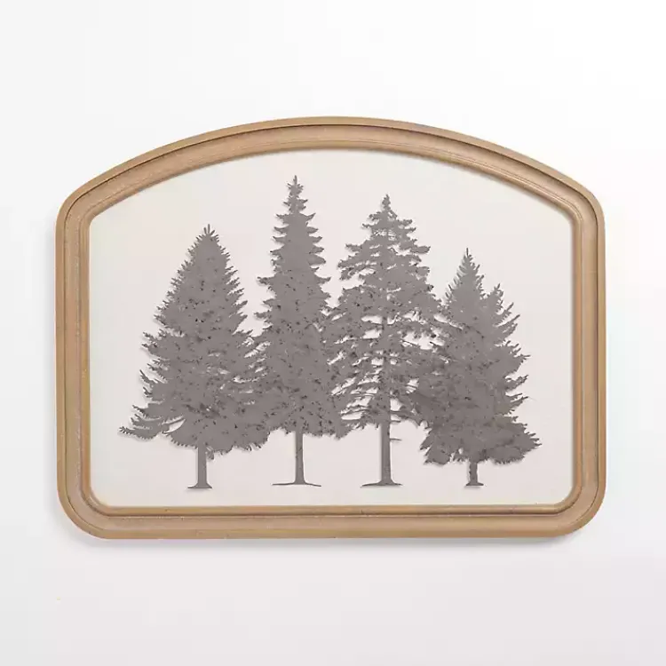 Wall Plaques-Kirklands Home Metal Tree Scene Framed Wall Plaque