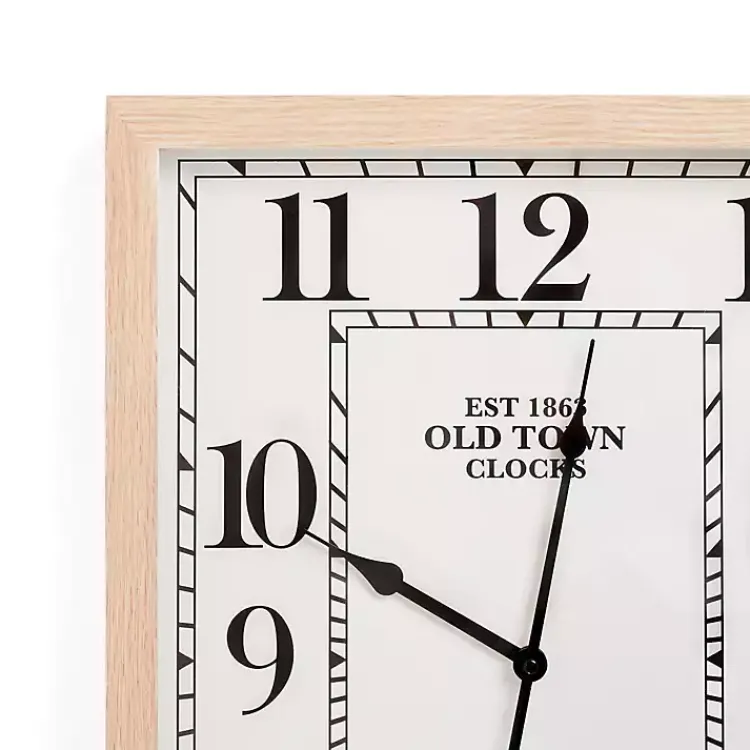 Clocks-Kirklands Home White Crawford Rectangle Wall Clock