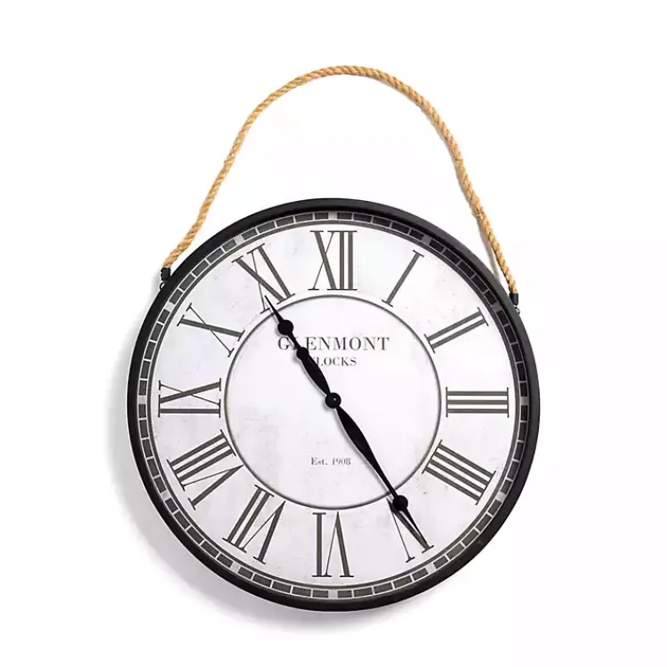 Clocks-Kirklands Home Brennan Rope Hanger Wall Clock
