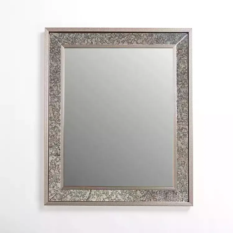 Decorative Mirrors-Kirklands Home Luxe Silver Antique Frame Wall Mirror, 43 in.