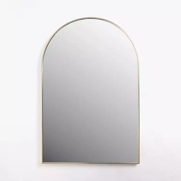 Framed Mirrors-Kirklands Home Champagne Nouveau Arched Wall Mirror