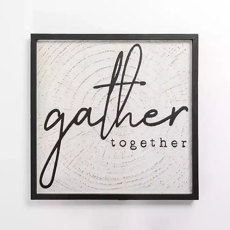 Wall Quotes & Signs-Kirklands Home Gather Together Framed Wall Plaque